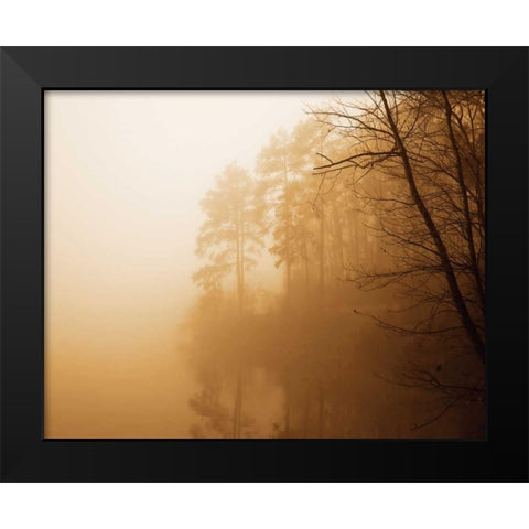 Fog on Shelly Lake I Black Modern Wood Framed Art Print by Hausenflock, Alan