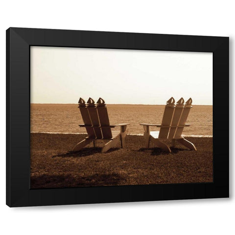 Adirondack Chairs I Black Modern Wood Framed Art Print with Double Matting by Hausenflock, Alan