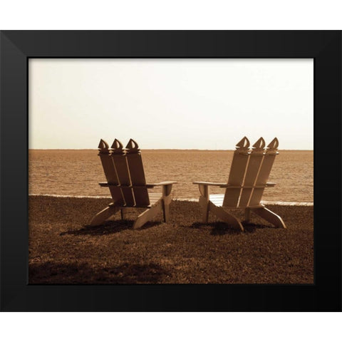 Adirondack Chairs I Black Modern Wood Framed Art Print by Hausenflock, Alan