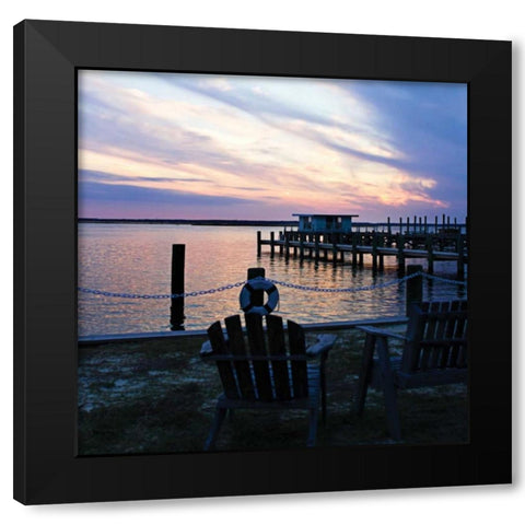 Dockside Park I Black Modern Wood Framed Art Print with Double Matting by Hausenflock, Alan