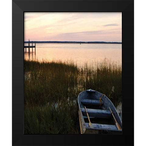 Channel Sunset IV Black Modern Wood Framed Art Print by Hausenflock, Alan