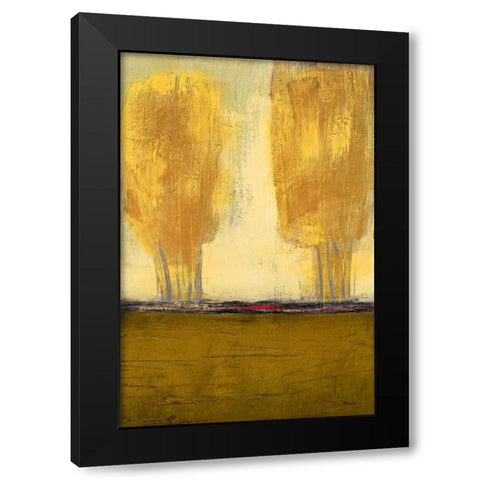 Shades of Gold II Black Modern Wood Framed Art Print with Double Matting by Costa, Antonio