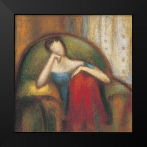 Pensive I Black Modern Wood Framed Art Print by Gray, Karl