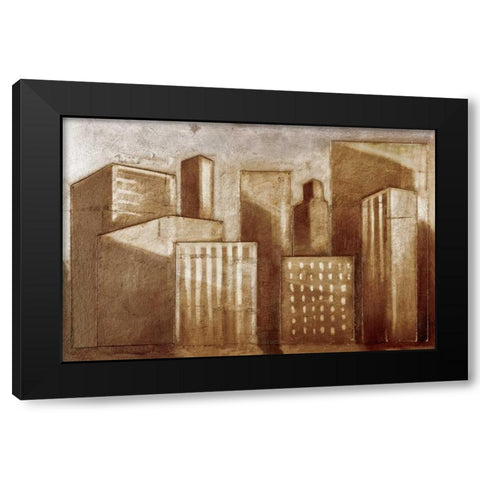 Metro II Black Modern Wood Framed Art Print with Double Matting by Munroe, Ian