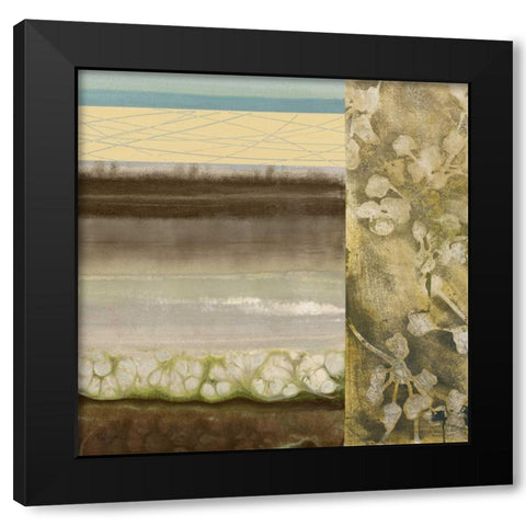 Botanical Nature II Black Modern Wood Framed Art Print with Double Matting by Rodriguez, S.