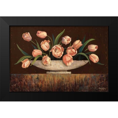 Elegant Tulips Black Modern Wood Framed Art Print by Jeffrey, Jillian