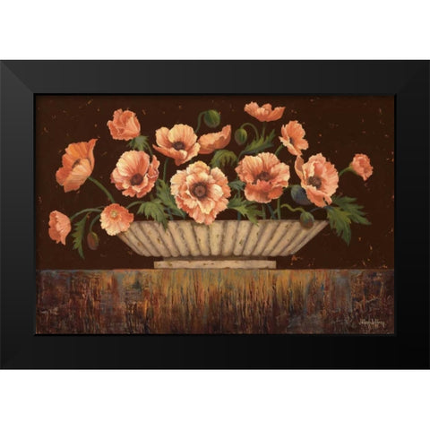 Elegant Poppies Black Modern Wood Framed Art Print by Jeffrey, Jillian