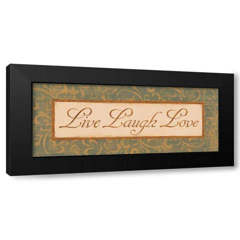 Moss Gold Scroll II Black Modern Wood Framed Art Print with Double Matting by Jeffrey, Jillian