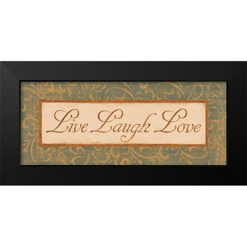 Moss Gold Scroll II Black Modern Wood Framed Art Print by Jeffrey, Jillian