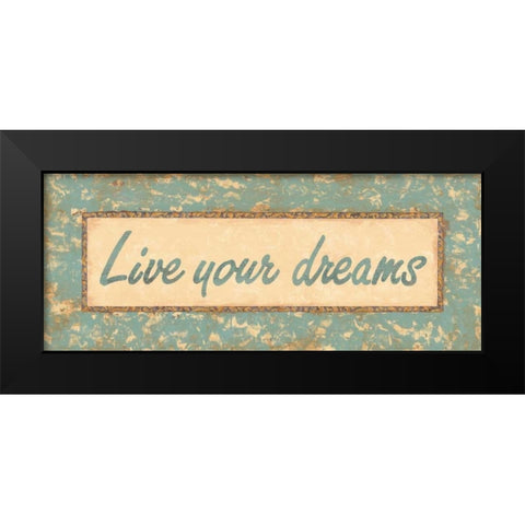 Distressed Aqua I Black Modern Wood Framed Art Print by Jeffrey, Jillian