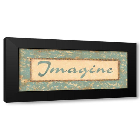 Distressed Aqua II Black Modern Wood Framed Art Print by Jeffrey, Jillian