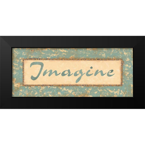 Distressed Aqua II Black Modern Wood Framed Art Print by Jeffrey, Jillian
