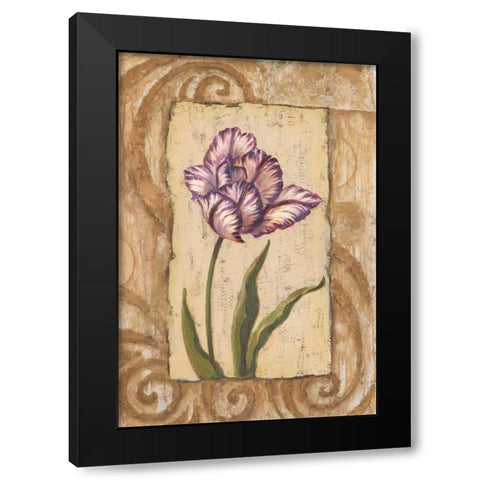 Classic Tulip I Black Modern Wood Framed Art Print with Double Matting by Jeffrey, Jillian
