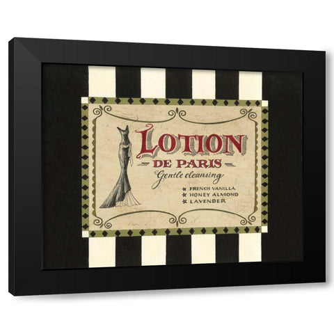 Lotion Label Black Modern Wood Framed Art Print by Jeffrey, Jillian