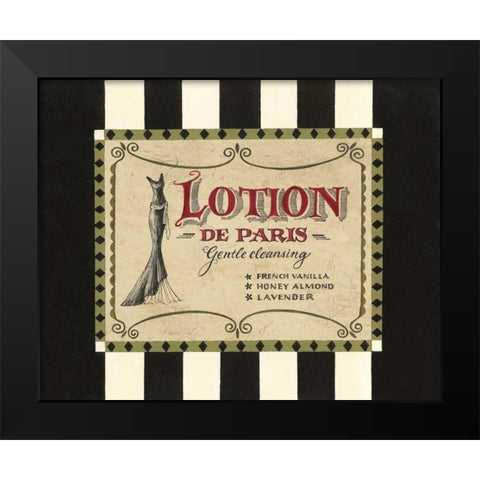 Lotion Label Black Modern Wood Framed Art Print by Jeffrey, Jillian