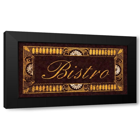 Bistro Black Modern Wood Framed Art Print by Jones, Catherine