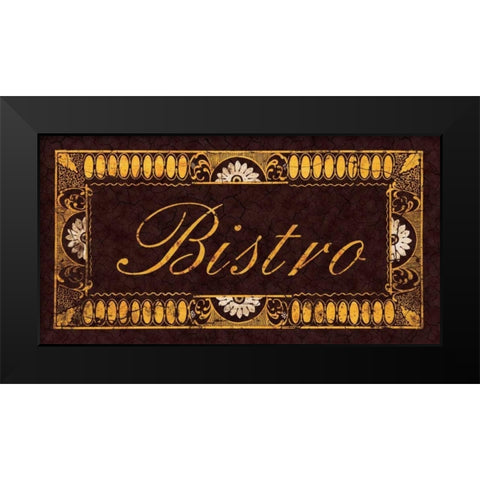 Bistro Black Modern Wood Framed Art Print by Jones, Catherine