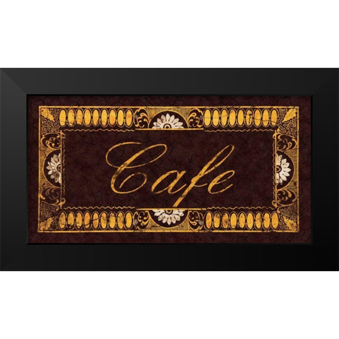 Cafe Black Modern Wood Framed Art Print by Jones, Catherine