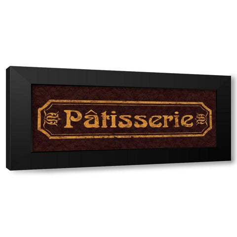 Patisserie Black Modern Wood Framed Art Print by Jones, Catherine