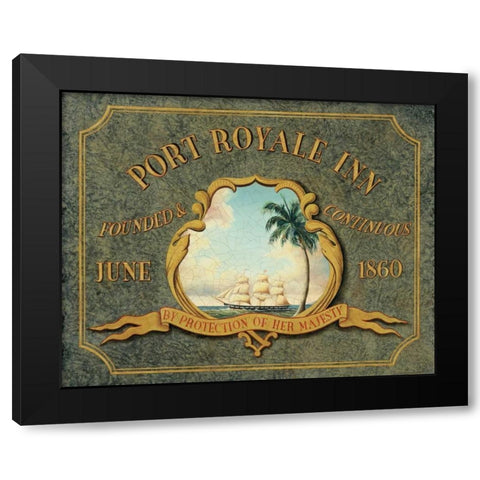 Port Royale Inn Black Modern Wood Framed Art Print by Jones, Catherine