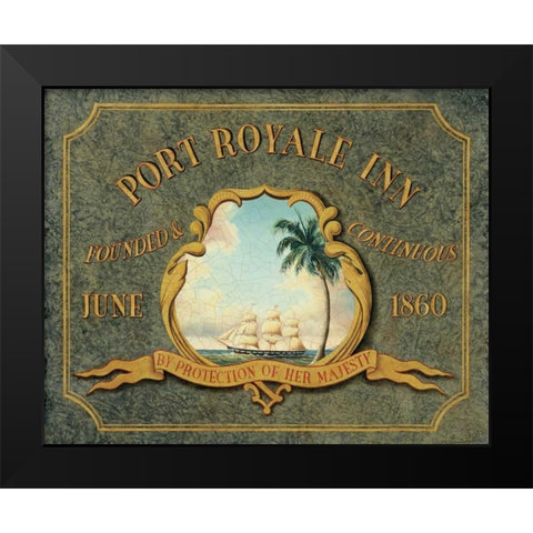 Port Royale Inn Black Modern Wood Framed Art Print by Jones, Catherine