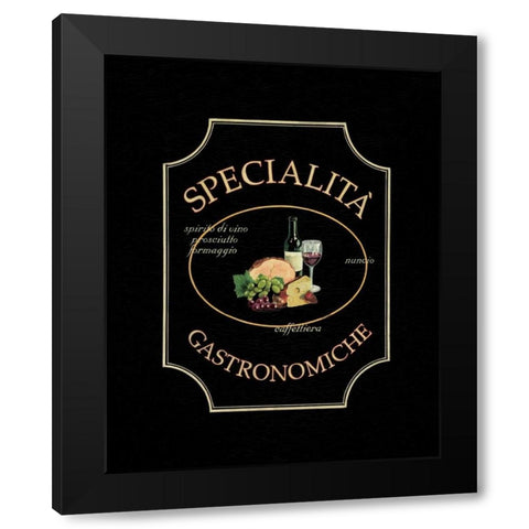 Specialita Gastronomiche Black Modern Wood Framed Art Print with Double Matting by Jones, Catherine