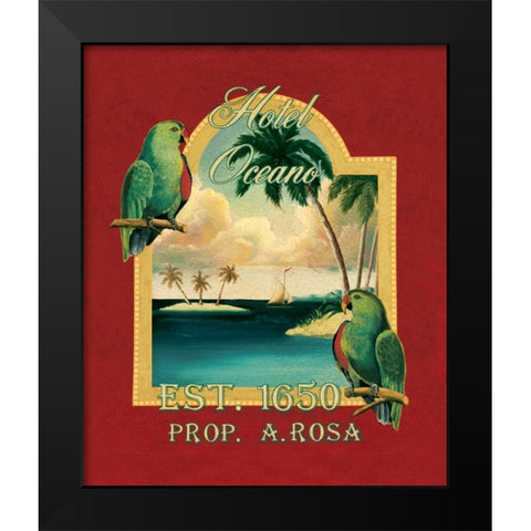 Hotel Oceano Black Modern Wood Framed Art Print by Jones, Catherine