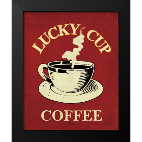 Lucky Cup Black Modern Wood Framed Art Print by Jones, Catherine