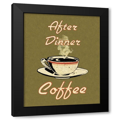 After Dinner Black Modern Wood Framed Art Print by Jones, Catherine