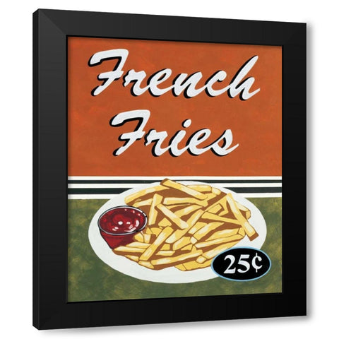 French Fries Black Modern Wood Framed Art Print with Double Matting by Jones, Catherine