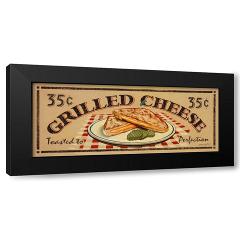 Grilled Cheese Black Modern Wood Framed Art Print by Jones, Catherine