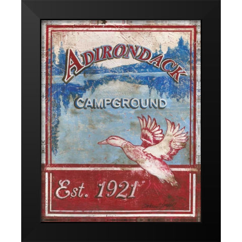 Adirondack Camp Black Modern Wood Framed Art Print by Jones, Catherine