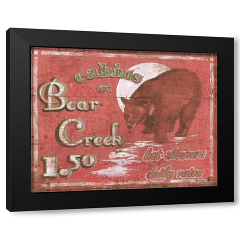 Bear Creek Black Modern Wood Framed Art Print with Double Matting by Jones, Catherine