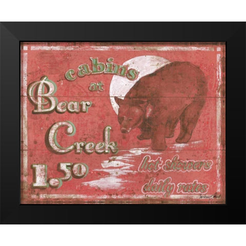 Bear Creek Black Modern Wood Framed Art Print by Jones, Catherine