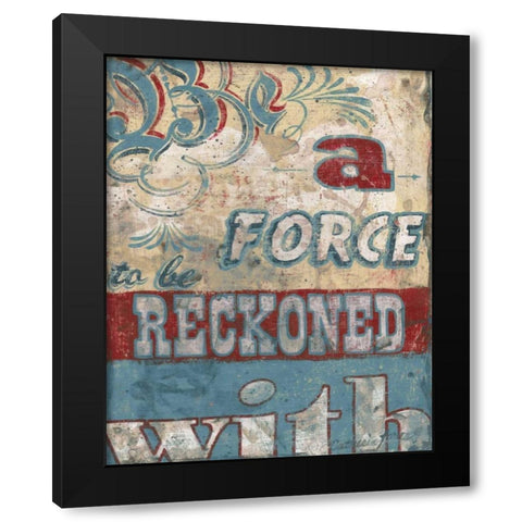 Force Black Modern Wood Framed Art Print by Jones, Catherine