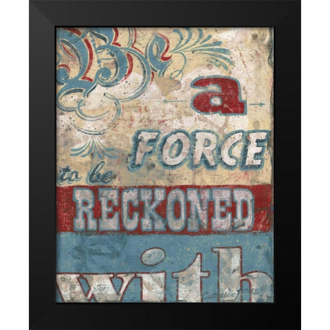 Force Black Modern Wood Framed Art Print by Jones, Catherine