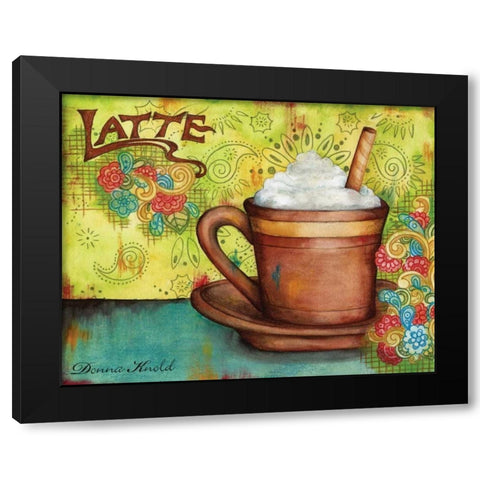 Spring Latte Black Modern Wood Framed Art Print by Knold, Donna