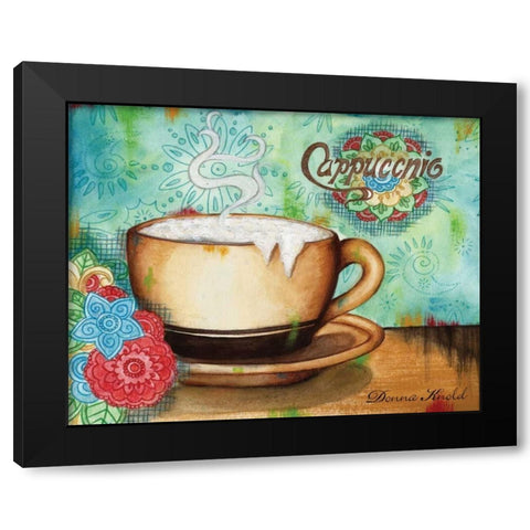 Spring Cappuccino Black Modern Wood Framed Art Print by Knold, Donna