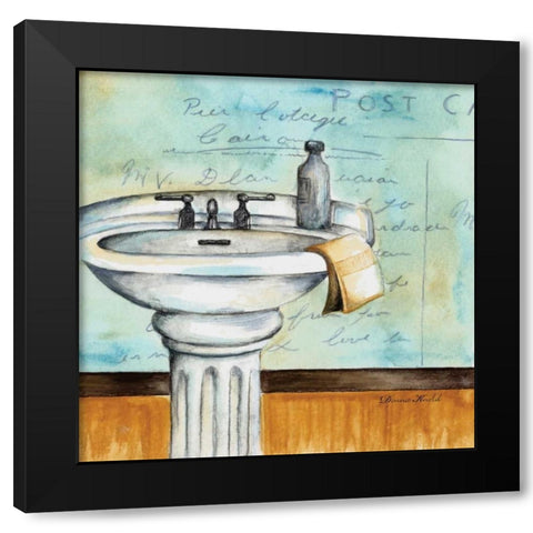 Refresh Bath Black Modern Wood Framed Art Print with Double Matting by Knold, Donna