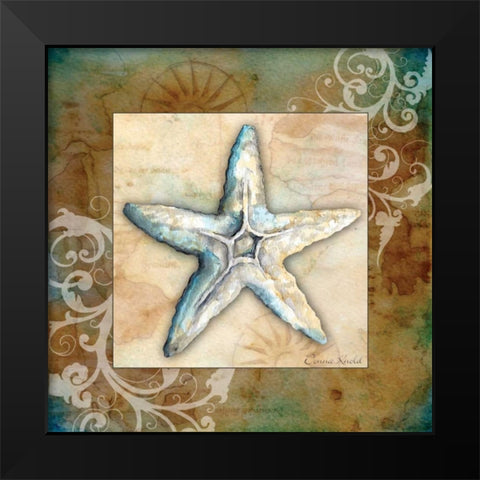 Nautical II Black Modern Wood Framed Art Print by Knold, Donna