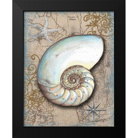 Nautical Treasures III Black Modern Wood Framed Art Print by Knold, Donna