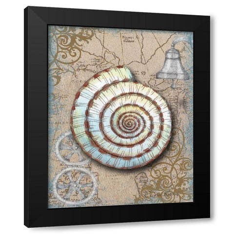 Nautical Treasures IV Black Modern Wood Framed Art Print with Double Matting by Knold, Donna