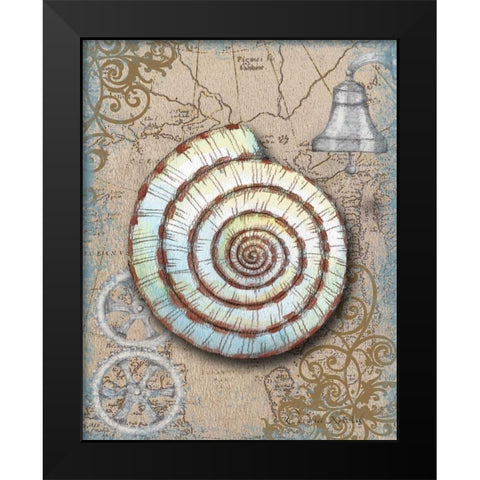 Nautical Treasures IV Black Modern Wood Framed Art Print by Knold, Donna