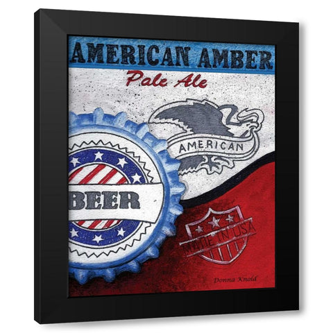 American Amber Black Modern Wood Framed Art Print by Knold, Donna
