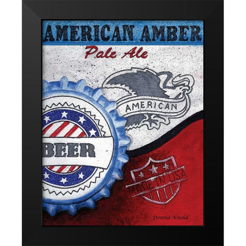 American Amber Black Modern Wood Framed Art Print by Knold, Donna