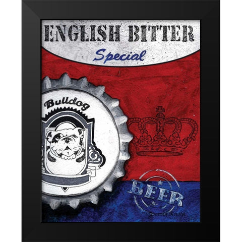 English Bitter Black Modern Wood Framed Art Print by Knold, Donna