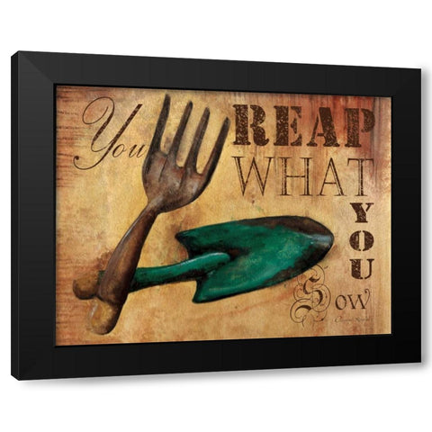 Plant a Garden I Black Modern Wood Framed Art Print with Double Matting by Knold, Donna