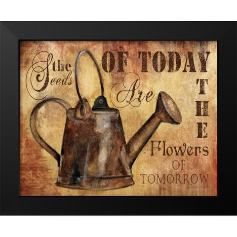 Plant a Garden II Black Modern Wood Framed Art Print by Knold, Donna