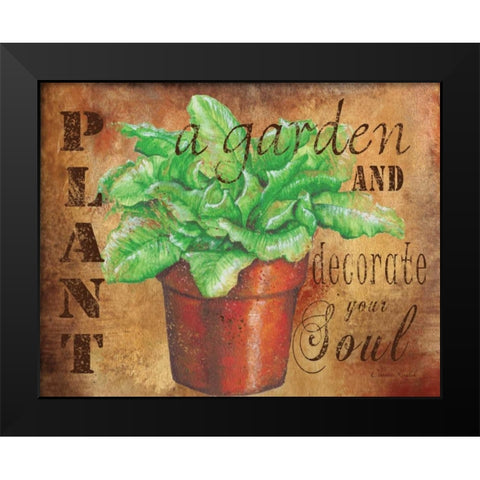 Plant a Garden V Black Modern Wood Framed Art Print by Knold, Donna