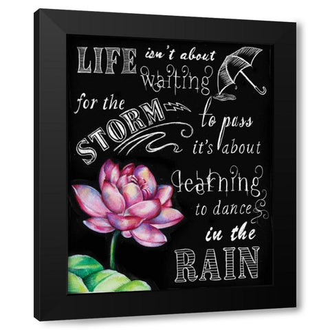 Chalkboard Inspriations IV Black Modern Wood Framed Art Print with Double Matting by Knold, Donna